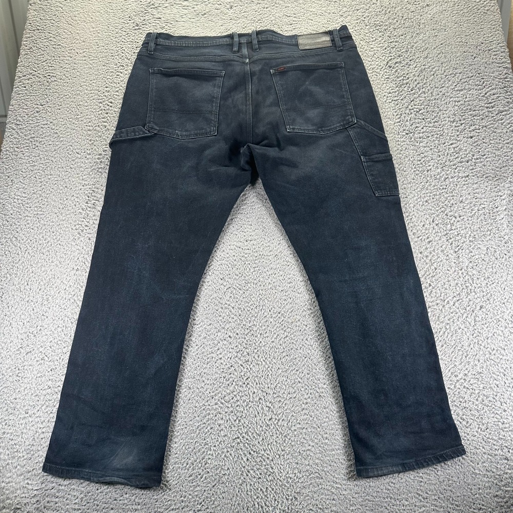 Iron Made Irontough Construction Jeans Mens 40x30 Black Cotton Denim Straight - Picture 5 of 10